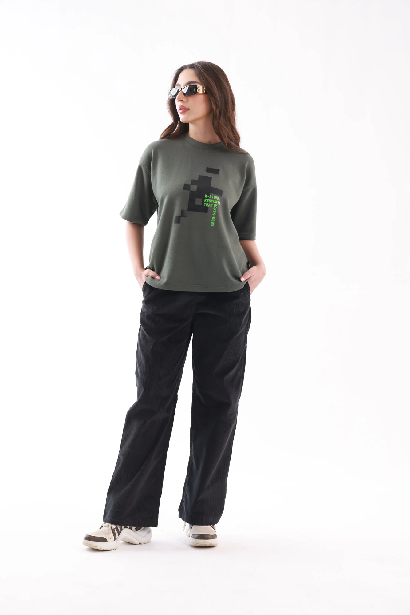 Corduroy Pants - Black - Image 5