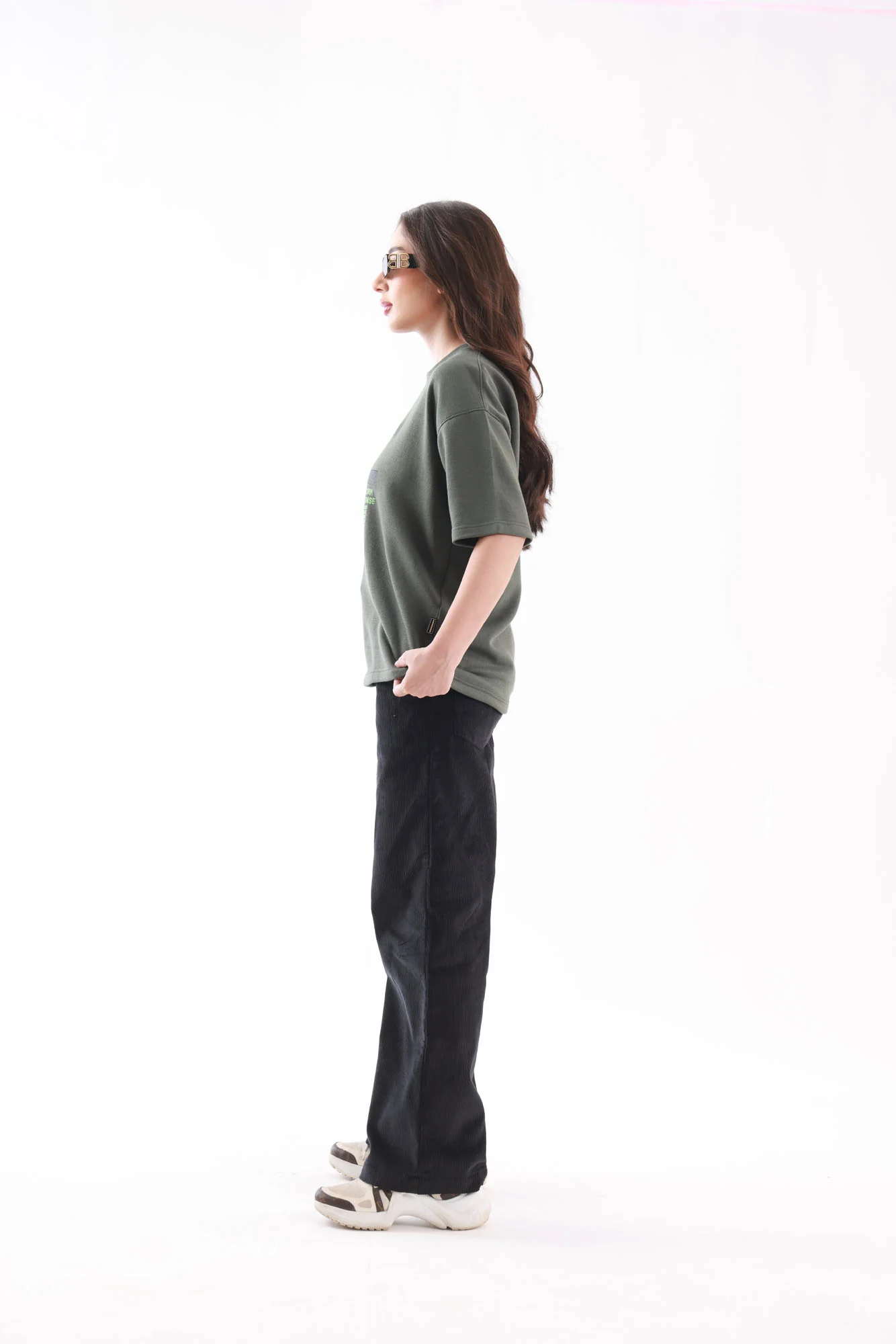 Corduroy Pants - Black - Image 7