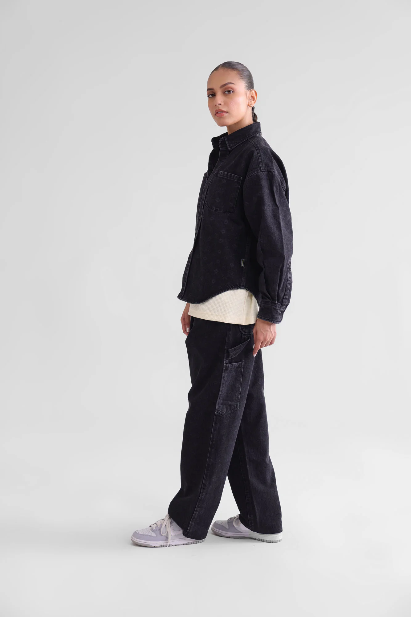 Denim Engraved Over Shirt - Image 8