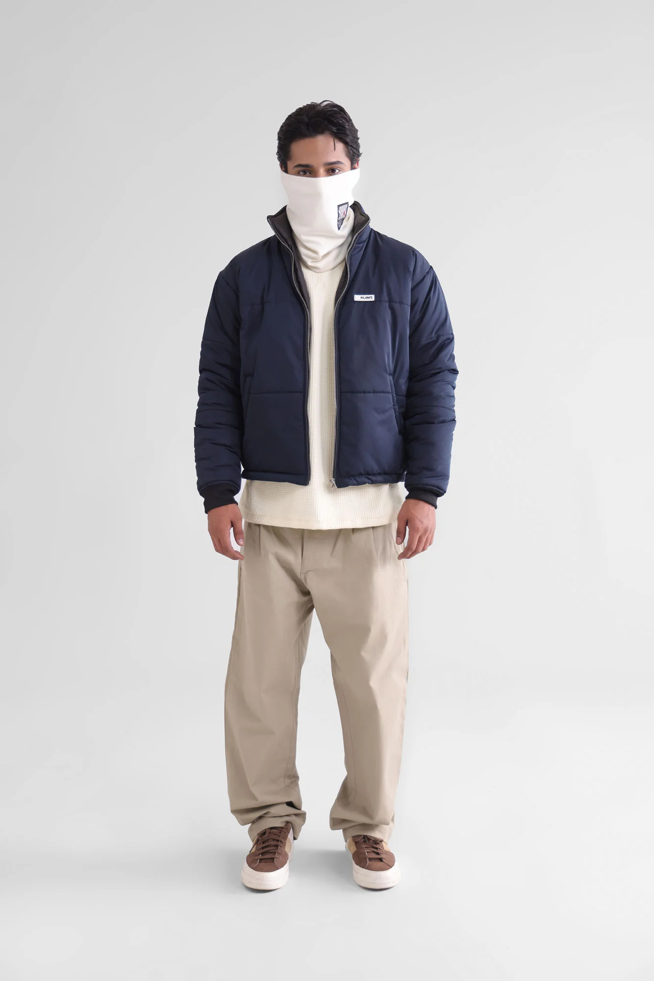 Indigo Blue Puffer Jacket - Image 3