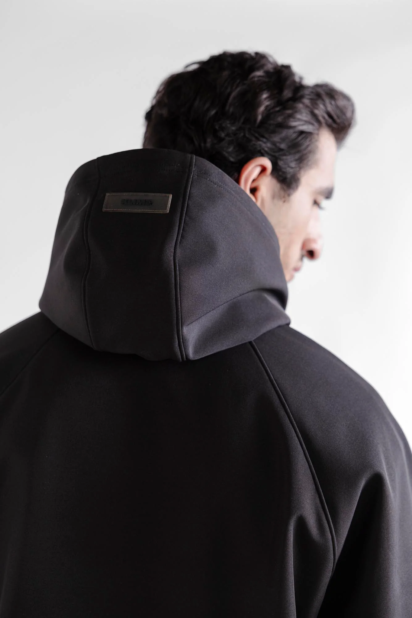 Water Repellent Tech Fleece Hoodie - Black - Image 10