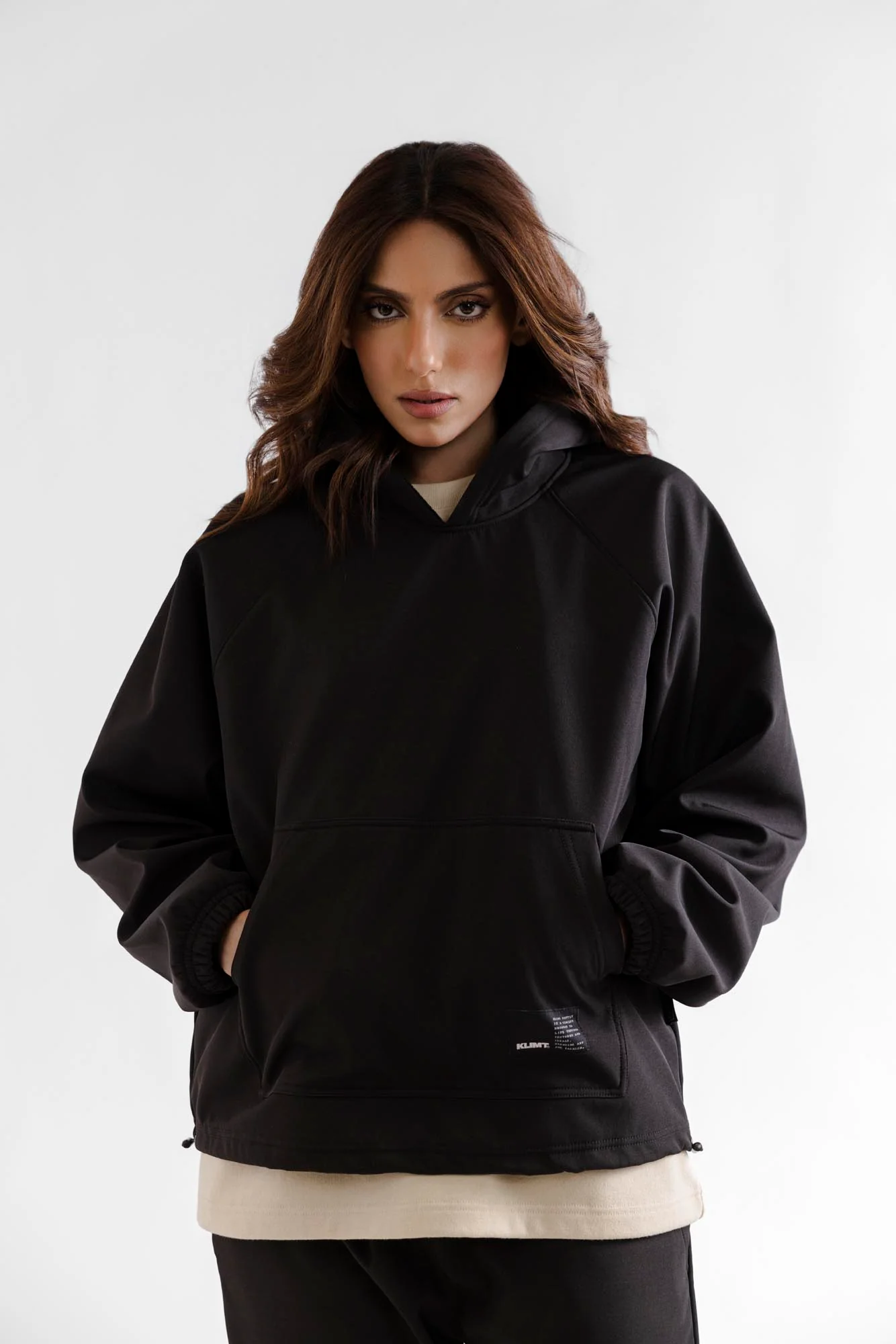 Water Repellent Tech Fleece Hoodie - Black - Image 5