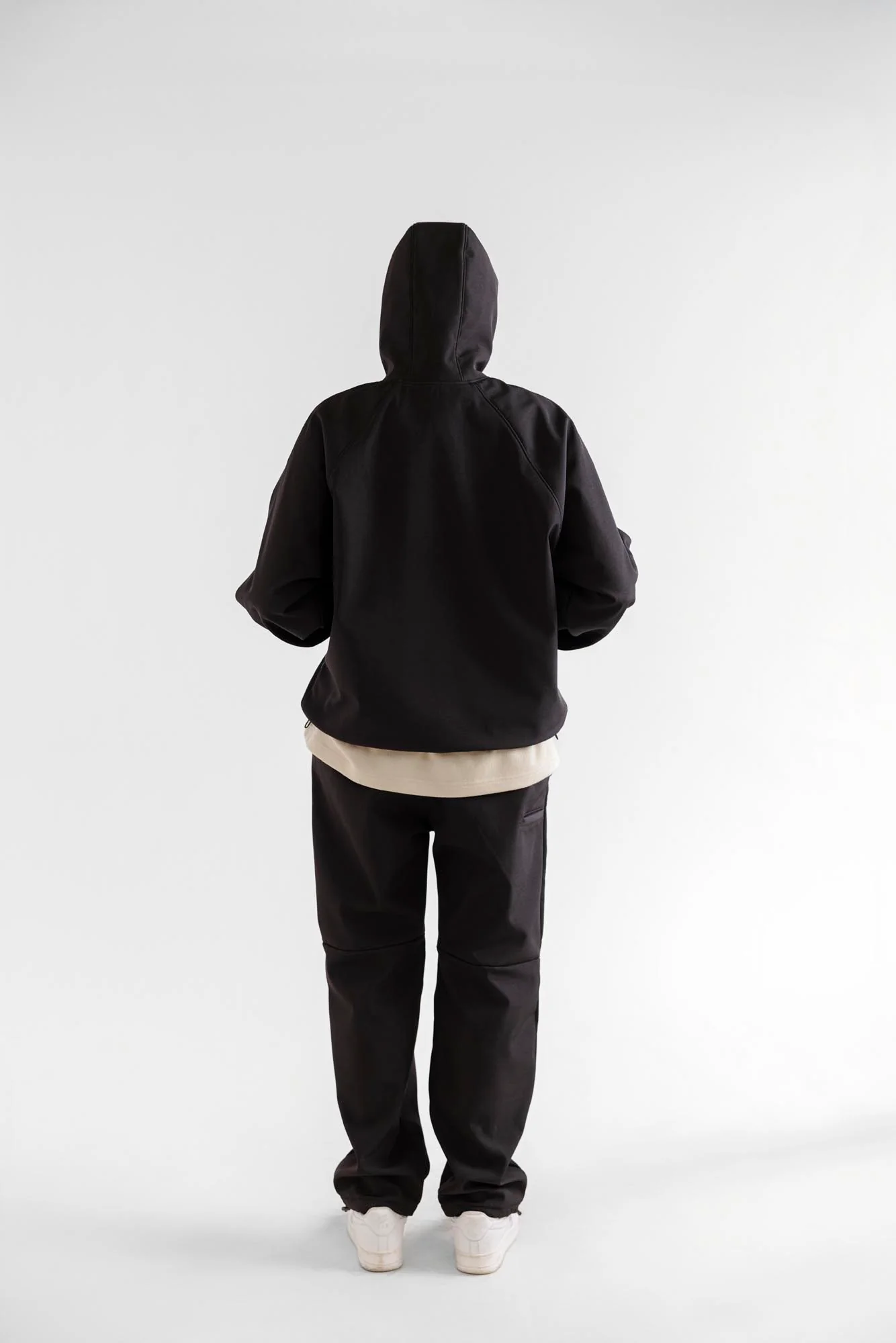 Water Repellent Tech Fleece Hoodie - Black - Image 6